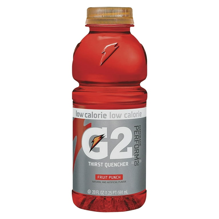 G2 Perform 02 Low-Calorie Thirst Quencher, Fruit Punch, 20 oz Bottle, 24/Carton G2 Perform 02 Low-Calorie Thirst Quencher, Fruit Punch, 20 oz Bottle, 24/Carton