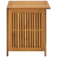 thumbnail image 3 of Benjara Outdoor Storage Box Table- Acacia Wood with Flip Top- Slatted Frame, 3 of 5