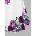 thumbnail image 4 of Camiseta de Túnica de Talla Extra con Estampado Floral de Talla Grande Rosegal Mangas largas de talla grande, 4 of 5