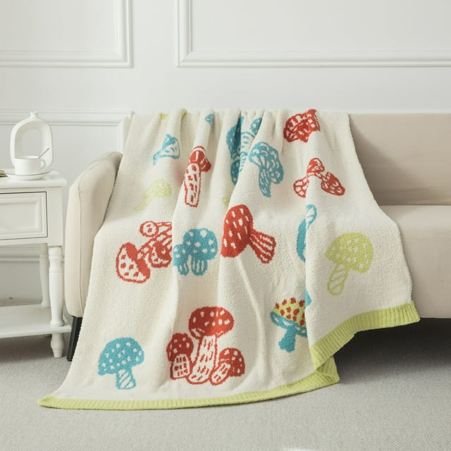 Mainstays Cozy Throw Mushrooms