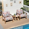 thumbnail image 5 of Pellebant 25x24 Inch Outdoor Cushions for Patio Furniture Water Resistant Patio Chair Cushions 2-Year Fade Resistant Deep Seat Cushions, Replacement Cushions for Outdoor Furniture,Red Flower, 5 of 8
