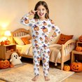 thumbnail image 2 of MEZZALL Kids Girls Pajama Sets Halloween Print Casual Comfortable O-Neck Long Sleeve T-Shirts Pants 2 Piece Sleepwear, 2 of 4