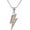 Yellow, variant on Hip Hop Lightning Pendant Necklace for Women Men Hip Hop Punk Crystal Lightning Bolt Chain Necklace Fashion Rock Party Jewelry