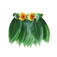 thumbnail image 4 of Hawaiano Hojas Artificiales Hierba Falda Flor Garland Collar Diademas Y Muñequeras Hawaii Beach Holiday Party Favor Cateissary AP008101-03, 4 of 6