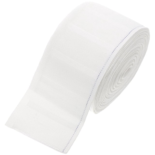 HLONK Rideau de Porte Rideaux de Fenêtre Rideau Plissé Ruban de Douche Ruban de Draperie Ruban de Rideau Ruban Adhésif Détachable Coton Blanc