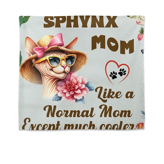 Sphynx Mom Like a Normal Mom Except Much Cooler Happy Mother's Day Tapestry Cat Lover Kitten Owner Gifts Idea Wall Hanging Backdrop Home Decor - 02004
