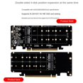 thumbnail image 3 of 6X Double Face 4-Disques NVME RAID Card PCIeX16 vers M.2 M-Key NVMEx4SSD 2U Adaptateur d'Extension Serveur RAID Carte Séparée, 3 of 8