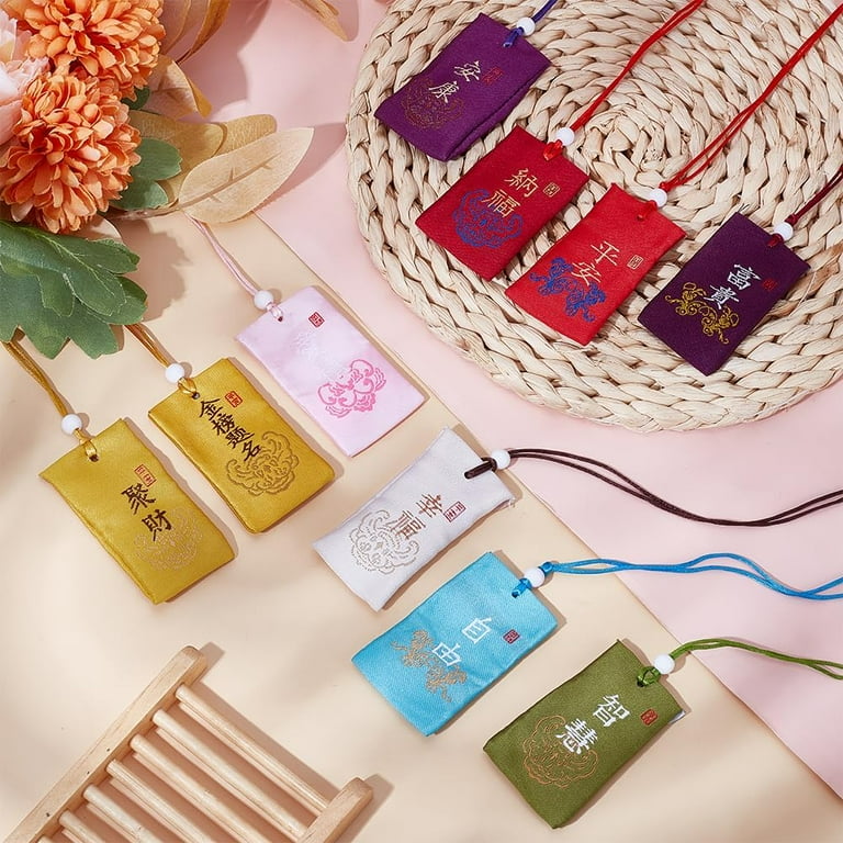 20pcs Japanese Omamori Amulets Good Luck Hanging Ornament 10