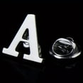 thumbnail image 6 of HOOUN Fashion Letter Brooch A-Z Men's Suit Silver Collar Lapel Pin Jewelry Decor Gift-L, 6 of 9