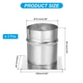 thumbnail image 2 of Uxcell 2Pcs 3" Galvanized Steel Duct Connector Flange Air Ducting Mounting Plate,4"x4" Base, 2 of 5