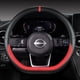 thumbnail image 3 of Funda para volante de coche en forma de D para Nissan X-Trail Qashqai March Serena Micra Kicks 2017-2023 Altima Teana 2019 Sentra 2022, 3 of 4