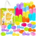 thumbnail image 1 of Huevos de Pascua de plástico Aviski, 96 unidades, con bolsas no tejidas para niños, 1 of 7