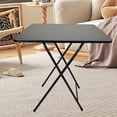 thumbnail image 4 of KMYY Foldable Dinner Table, 4 Persons Home Study Computer Desk, 23x23 Inch Stainless Steel Coffee Table for Work Office Home, Modern Gaming Desktop Workstation, Apartment Table, 4 of 9