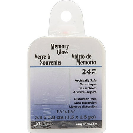 Ranger Inkssentials Memory Glass, Clear, 1.5" Square, 24/Pkg