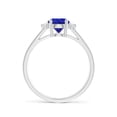 thumbnail image 2 of ANGARA Natural Pear 1.3 ct Tanzanite Ring with Triple Diamond Accents in 14K White Gold for Women (Size-9x6mm) | December Birthstone, Anniversary, Jewelry Gift for Women | Natural Tanzanite Ring, 2 of 9