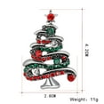 thumbnail image 5 of KALLORY 2-Pack Holiday Brooch Pins Christmas Tree Shape Alloy Festive Accessories for Women and Men, 5 of 7