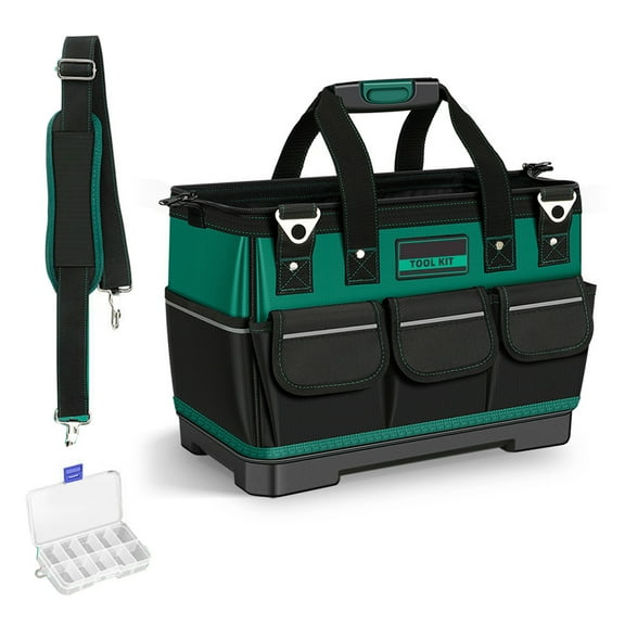 16/18/20/23in Heavy Duty Tool Bag Large Capacity Tool StorageBag with Wide Mouth and Adjustable Shoulder Strap for Men