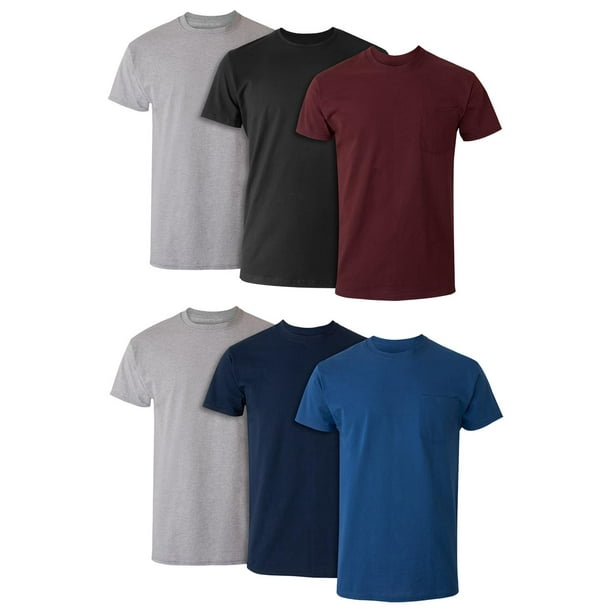 Hanes Assorted Pocket Undershirts, 6 Pack - Walmart.com