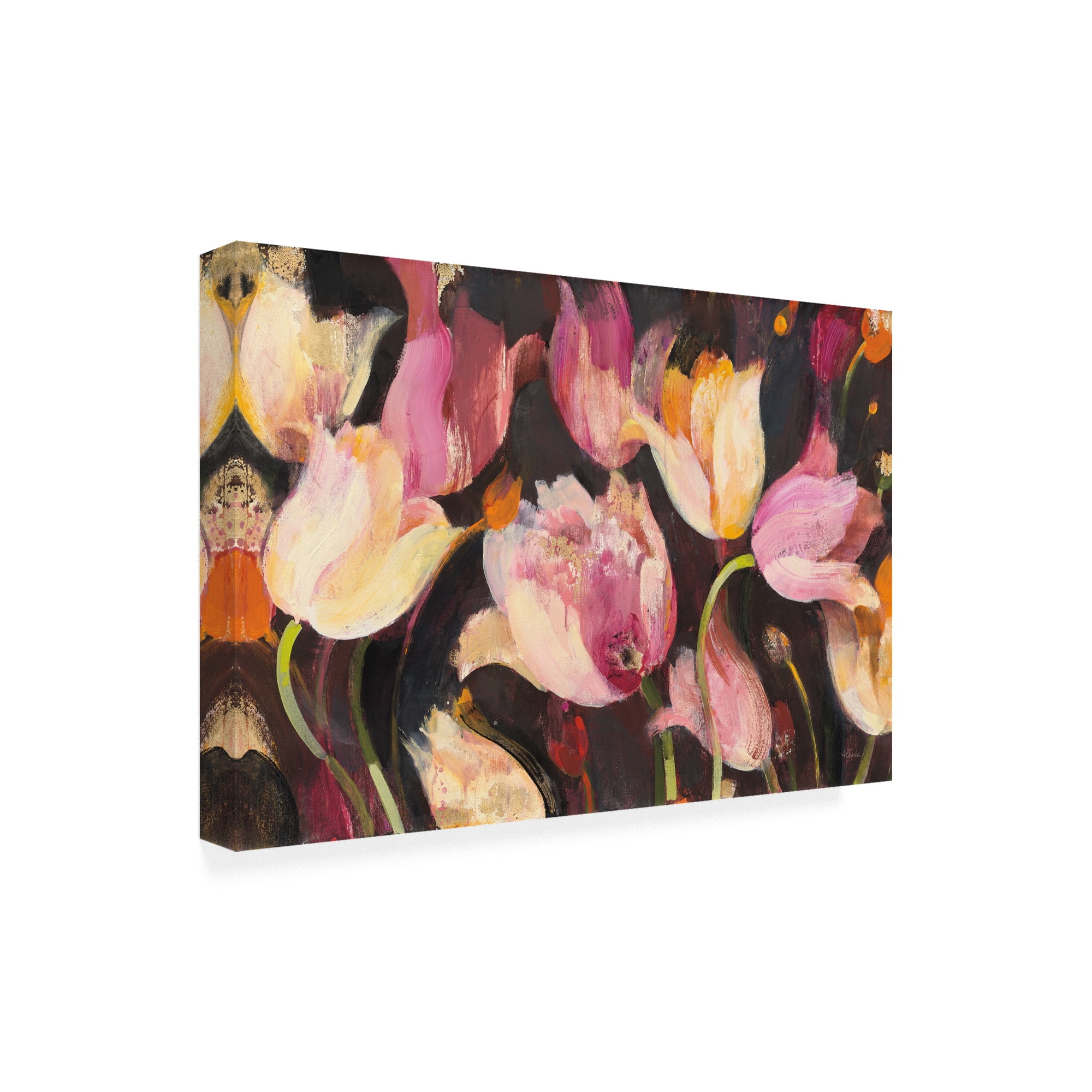 Trademark Fine Art 'Popping Tulips Floral' Canvas Art by Albena Hristova