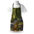 thumbnail image 3 of Woodland Apron A Carpet of Bluebells Spreads through Woodland in Staffordshire England, Unisex Kitchen Bib Apron with Adjustable Neck for Cooking Baking Gardening, Green Purple Brown, by Ambesonne, 3 of 3