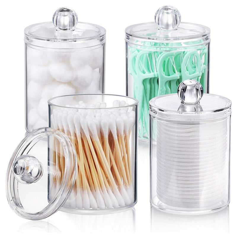 Acrylic Organizer Holds Cotton Balls And Swabs Cotton Ball And Swab Holder 