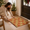 thumbnail image 5 of QISIWOLE Christmas Doormat with Red Bows & Trees Pattern, 18x30 Inch Indoor Outdoor Xmas Door Mat, Winter Welcome Front Door Mat for Porch Decor Warming Gift, 5 of 5