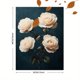 thumbnail image 3 of Qisvanset 12x16 Inch Dark Background White Rose Canvas Wall Art, Romantic Floral Modern Vintage Home Decor, 3 of 8