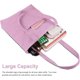 thumbnail image 5 of Bolso de mano de pana con cremallera, bolso de hombro, bolso de mano para mujer, bolso de compras de gran capacidad, bolso de mano con bolsillos, 5 of 6