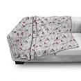 thumbnail image 3 of East Soft Flannel Fleece Blanket, Sakura Flowers with Bullfinch Birds Branches Nature Animals Plants Spring Season, Cozy Plush for Indoor and Outdoor Use, 60" x 80", Pink Black Grey, by Ambesonne, 3 of 6