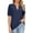 Navy, variant on WIZUTIZ T Shirts for Women Holiday Saving Cotton Linen Tshirt Short Sleeve Plus Size Cotton Blend Solid Blouse Cotton Soft V-Neck Tee Oversize Athletic Tshirts Work Out Fashion Ladies T-shirt Navy