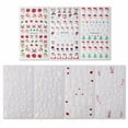 thumbnail image 4 of Colorful Nail Care Stickers Featuring Snowflakes Santa Snowman Christmas Trees Hats and Balloons - 5D Resin Nail Stickers for Festive, 4 of 7