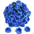 thumbnail image 1 of 50 Piezas De Mini Flores De Rosa Artificial Azul Oscuro 3cm, 1 of 5