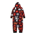thumbnail image 4 of Aocisk Pyjama d'Halloween Assorti pour la Famille avec Capuche Zippée Imprimée Combinaison de Maison pour Enfants Tenue des Fêtes Rouge 8-9 Ans, 4 of 4
