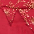 thumbnail image 7 of Poinsettia Christmas Tablecloth - 60 Inch Round, Red, Decorative Table Cover for Kitchen, Dining, Holiday, 7 of 7