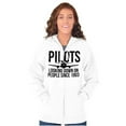 thumbnail image 4 of Looking Down On People 1903 Pilot Unisex Fleece Graphic Zip Up Hoodie Brisco Brands 2X, 4 of 5