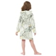 thumbnail image 4 of FORMRS Niños Bathrobe Unisex Hooded Robe Soft Plush Pajamas Sleepwear, Size 4-6T, Gray Marble Pattern, 4 of 7