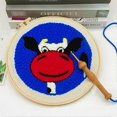 thumbnail image 3 of Embroidery Starter Kit, Embroidery Set Adjustable Yarn Punch Needle, Embroidery Pen Made Of Wooden Handle, Punch Needle Cloth, Needle Threader, For Cr, 3 of 5