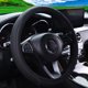 thumbnail image 3 of Funda para volante de cuero con relieve tridimensional, cómoda y suave para interior de automóvil sin anillo interior, adecuada para mujeres de 14,5 a 15 pulgadas, 3 of 5