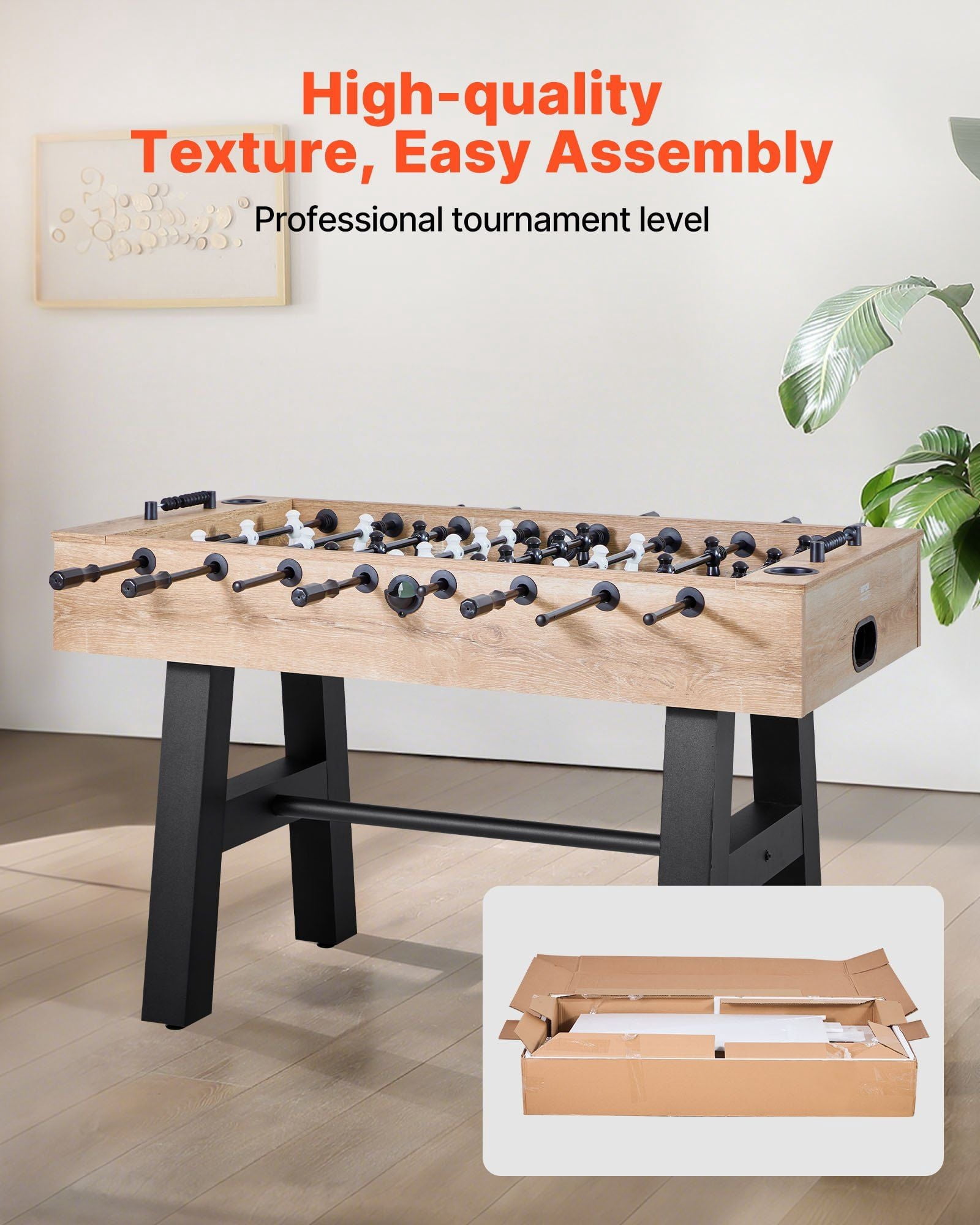55 inch Foosball Soccer Game Table Standard Size Indoor Table for Home Game Room
