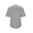 thumbnail image 5 of KeShDi Summer Mens T Shirts Button down Button down Men's Fashion Solid Color V-neck Button Short Sleeved Oversized Breathable Sports and Casual Cardigan Top Gray XL, 5 of 7