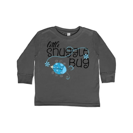 

Inktastic Little Snuggle Bug blue little beetle Gift Toddler Boy or Toddler Girl Long Sleeve T-Shirt