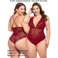 thumbnail image 5 of Lencería de entrepierna para mujer Body de encaje sexy Teddy con escote en V profundo Babydoll de encaje de una pieza, 5 of 5
