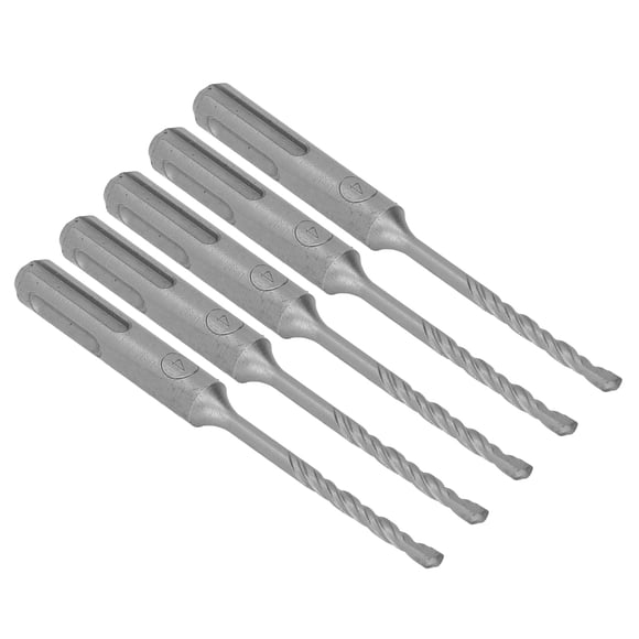 Kit De Brocas De Impacto Para Martillo Rotativo De 5 Piezas, Punta De Carburo Cementado En Espiral, 2 Flautas, Tipo De Ranura Para Piedra De Ladrillo De 110 Mm Con Para