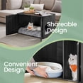 thumbnail image 6 of LEDREM Cat Litter Box Furniture Enclosure, Multi-Functional Hidden Washroom with Removable Divider for Indoor Cats,L, Ink Black, 6 of 7