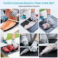 thumbnail image 6 of SeeSii Cordless Electric Fillet Knife Set: 2 Blades, 1 Batteries – Effortless Fish/Meat Cutting for Fishing & Kitchen, 6 of 17