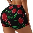 thumbnail image 1 of Fotbe Cherry Shorts Sin Costuras – Shorts Deportivos de Cintura Alta para Mujer, Elásticos para Gimnasio, Yoga, Running o Ciclismo-Medium, 1 of 8