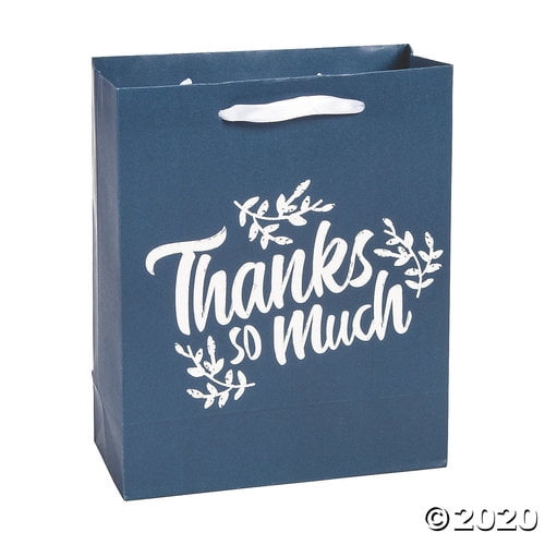 Medium Navy Blue Wedding Gift Bag