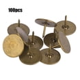 thumbnail image 2 of 100 piezas de tapicería de hierro bronce cian estilo retro, fácil de instalar para sofá, manualidad, tambor, joyero, adecuado para muebles. Cuerpo Pequeño,, 2 of 7