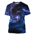 thumbnail image 5 of Penkiiy Galaxy Printed Shirt ,Men's 2024 Spring And Summer Casual Fashion Sky Print Short-Sleeved Round Neck T-Shirt Tops/Shirts 5XL Multicolor, 5 of 6