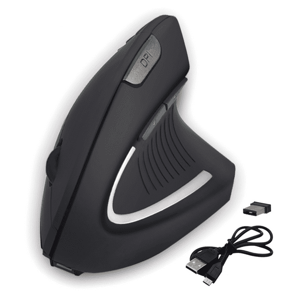 AnthroDesk Wireless Vertical Mouse with Improved Ergonomic Design
